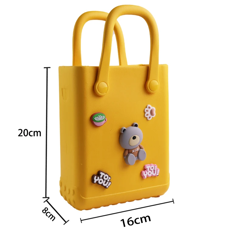 Hot rubber small bag for girls and children Beach storage handbag Eva mesh handbag Beach bag Cute mini Bogg bag