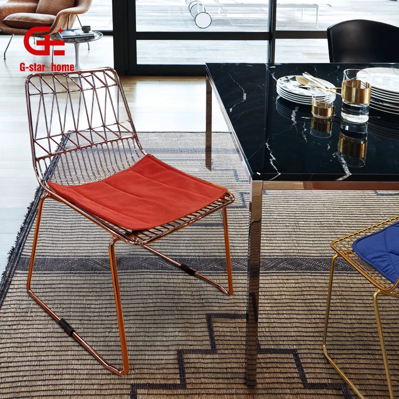 Уличная мебель ER17308, садовый стул, проволочный стул bertoia, дизайнерский сетчатый уличный стул, Штабелируемый