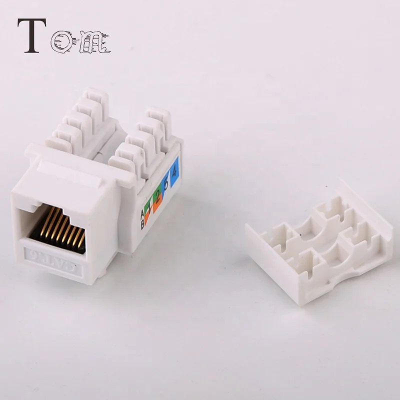 TOM-KJ-2-C6 Cat.6 UTP сетевой модуль RJ45 Keystone джек пыли удар вниз