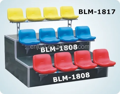 
JUYI wholesale athletic field high backrest HDPE stadium seats BLM-1817 