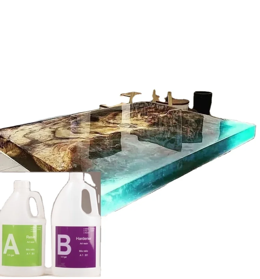 2 Part Epoxy Resin Crystal Clear For River Table Furniture