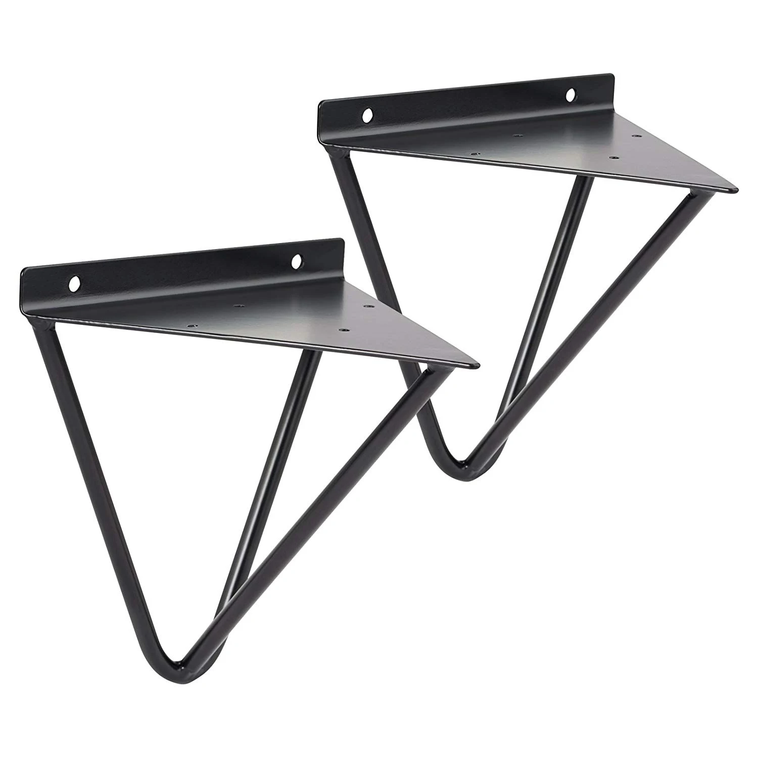 Shelf Bracket Heavy Duty Strong Support Solid Wire Steel Metal Triangle Diy Decorative Floating Wall Shelf Brackets For Shelves