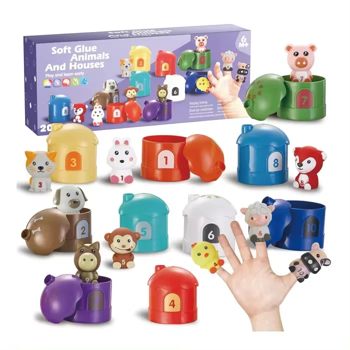 Farm Animals Finger Puppets Baby Montessori Toys Baby Educational Toys Montessori Farm Animals Toy Set For Kids Toddlers