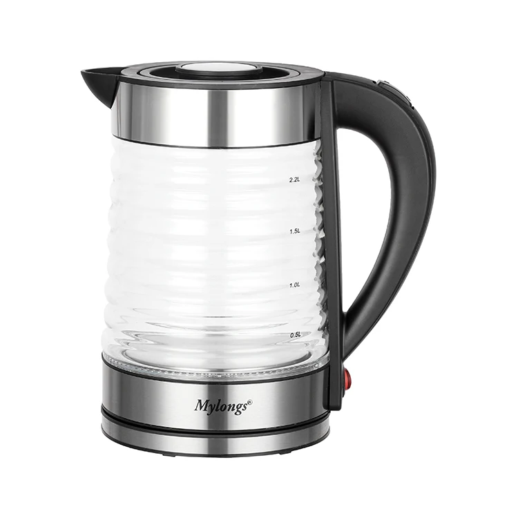 MY-6603 Mylongs glass electric jug kettle with one button keep warm samovar electric tea kettle electric  kettle large capacity