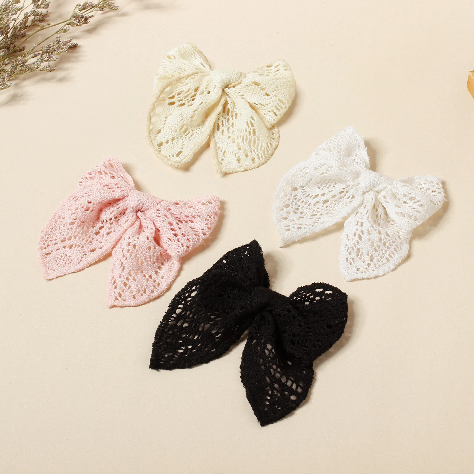 YiYuan INS Trending Hair Bow Headband Hairgrips for Baby Girls Cotton Lace Hairband Barrettes for Children Kids Hair Pins Cheap