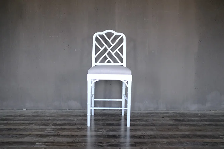 Hampton Style Chippendale Dining Wooden Bamboo barstool Chippendale chair