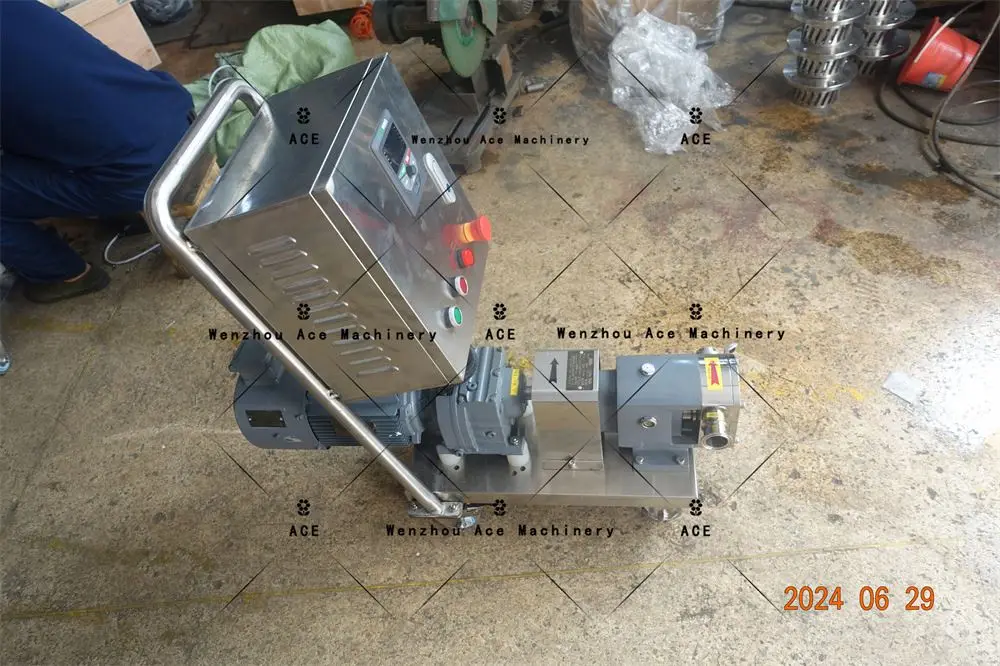 Ace High-Viscosity Self-Priming Ice Cream Chocolate Sauce Jam Liquid Transfer Rotor High Viscosity Honey Lobe Pump With Hand Car
