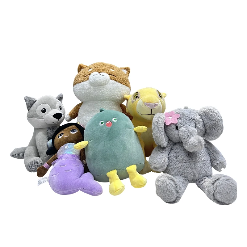 Factory Hot Selling Soft Stuffed Plush Toy Mermaids Deer Bear Dog Frogs Animal Plush Toy for kids gift