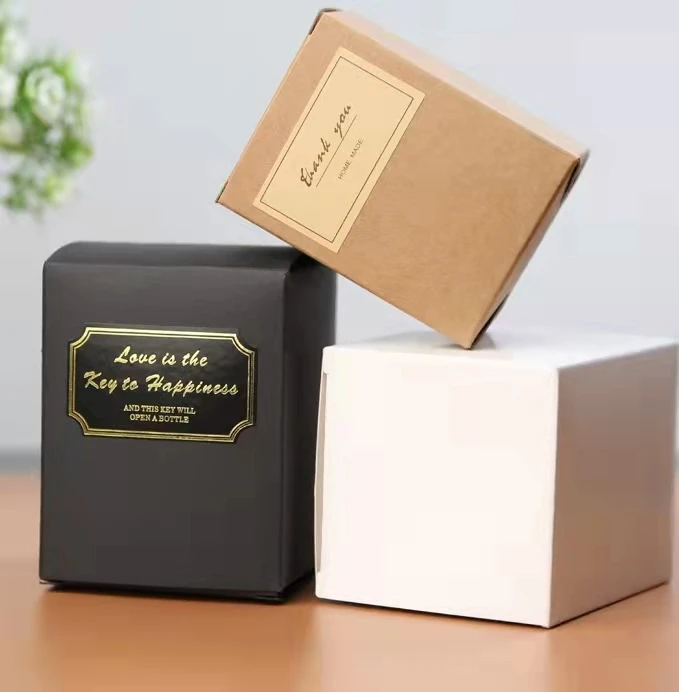 Custom Recycled High Quality Folded Cardboard Paper Wax Jars Gift Package Box Scented Candle Packaging Boxes