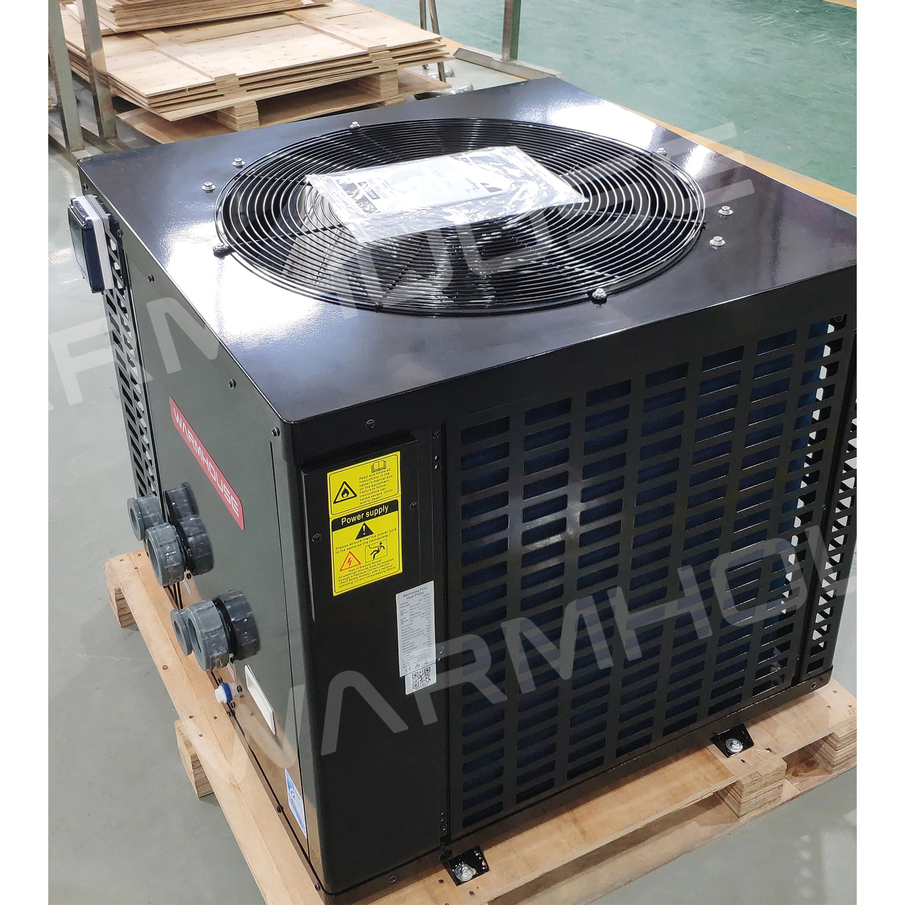 Warmhouse Europe popular Rohs High Cop Air Source DC Inverter R32 pool heater 42kw swimming pool spa heat pump with wifi control