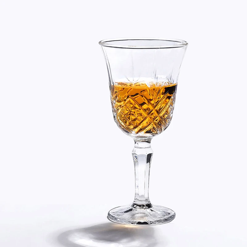 Винтажный бокал для красного вина и белого шампанского без свинца с резным