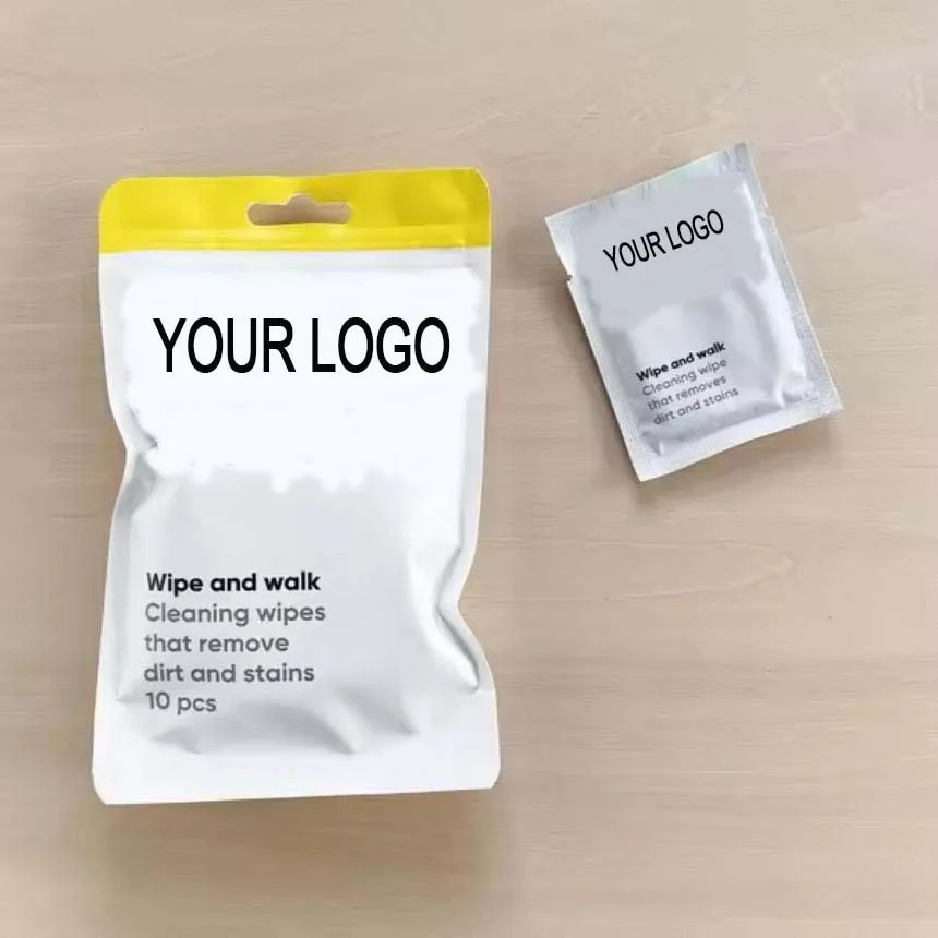 Shoe Shine Wipes Individually Wrapped Convenient Size shoes sneaker wet wipes cleaner tight wipes sneaker and shoe cleaner