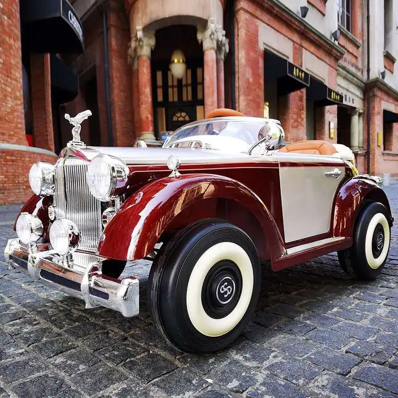 
Four-Wheel Electric Car Classic Car Remote Control Can Seat People Children Ride On Car For 2-8 Years 131*65*58cm 