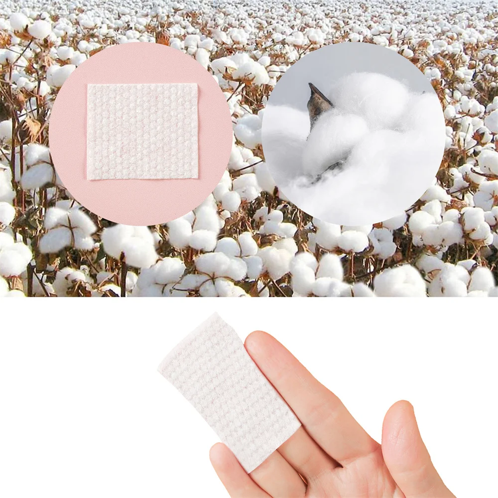 cotton pad for face make Cosmetic women with custom Natural travel Thin nail sided Square makeup Skin rolls thickening toner