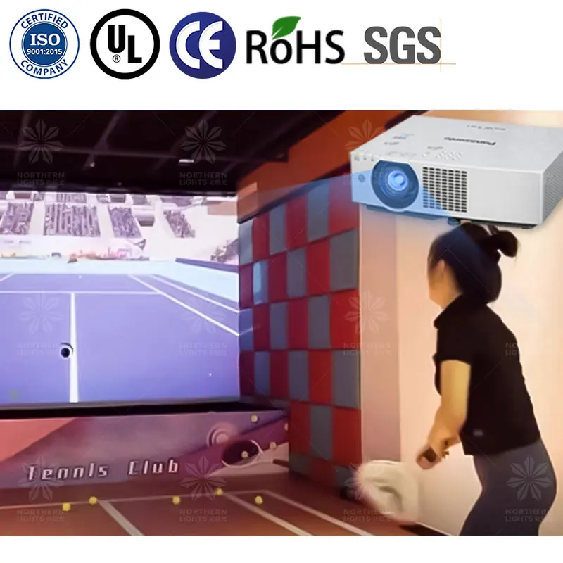 Ar interactive projection tennis intelligent interactive squash professional mode 3D Interactive Wall