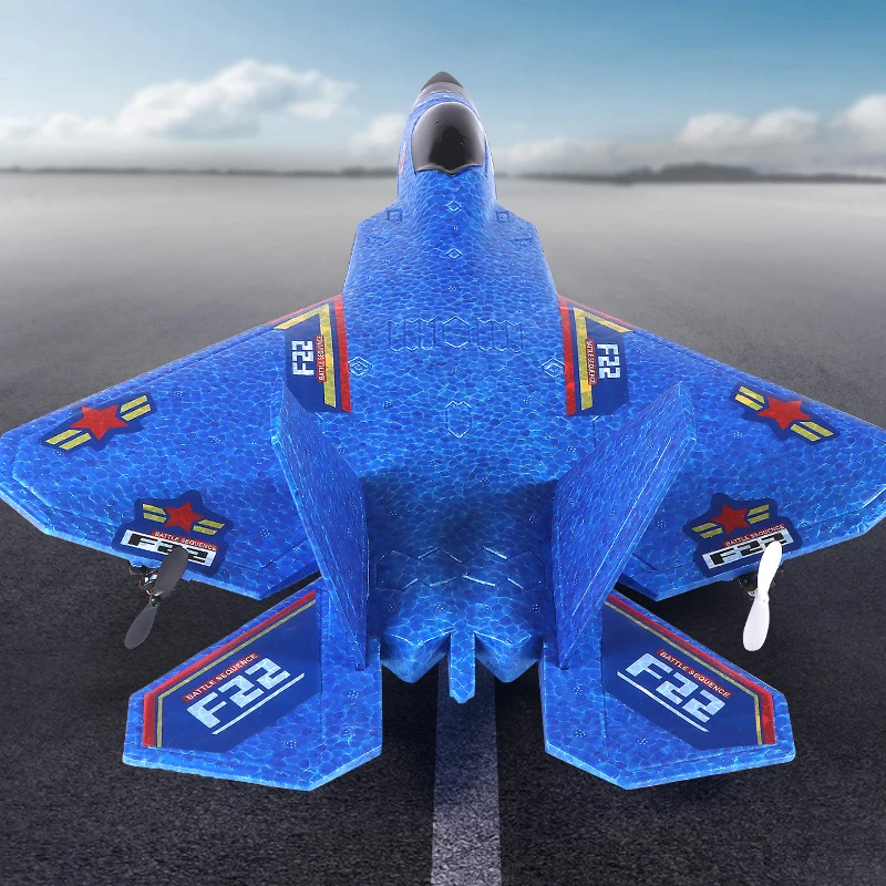 F22 Raptor EPP FOF легкие светодиодные фонари с фиксированным крылом 2 4 г 46 см Электрический радиоуправляемый истребитель авиационный самолет игрушка