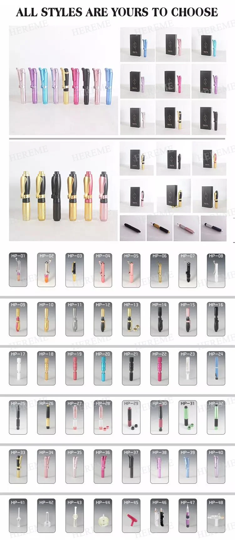 Heremefill Newest Hyaluronic Pen High Pressure 2 in 1 Syringe Hyaluronic Pen/Needle Free Very Cheap Hyaluronic Pen Supplier