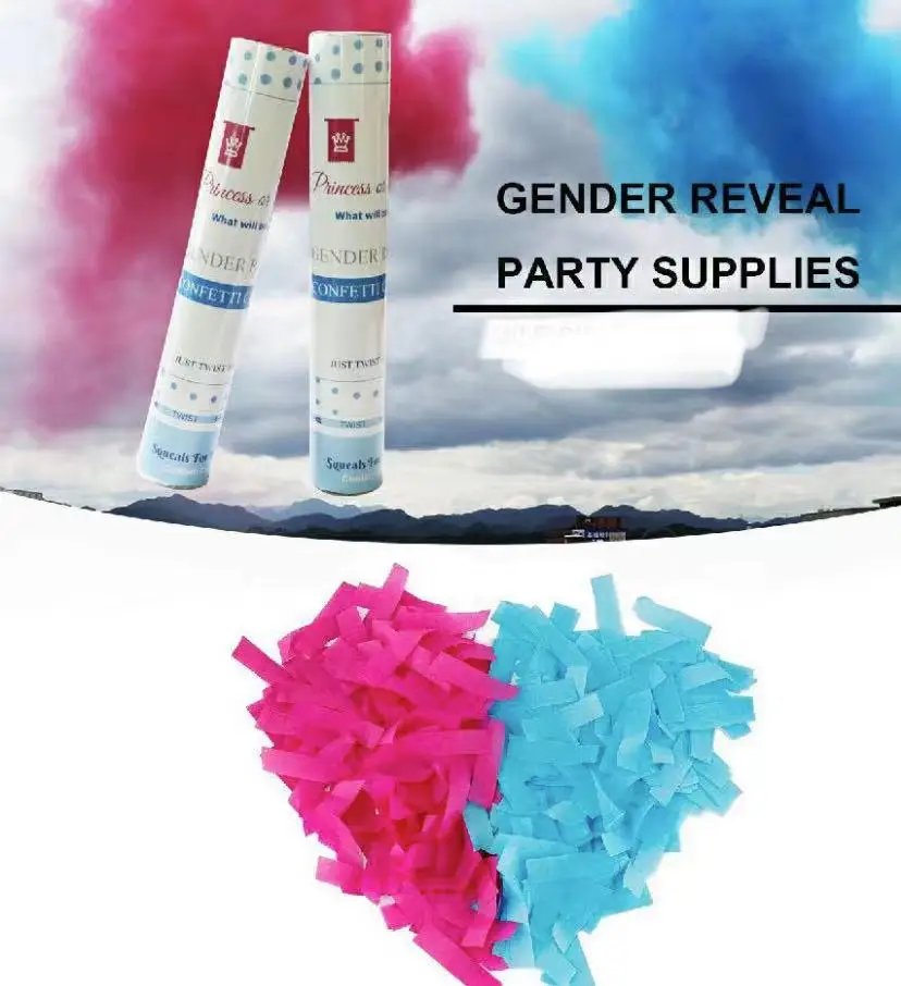 Gender Reveal Confetti Poppers Confetti Holi Fireworks