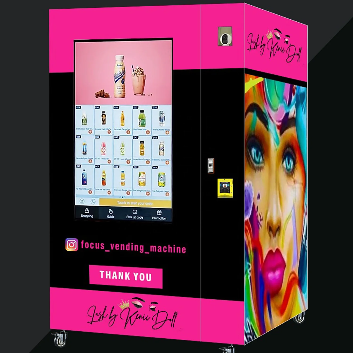 Торговый автомат Focusvend для продажи банкнот кредитных карт торговых центров с сенсорным экраном