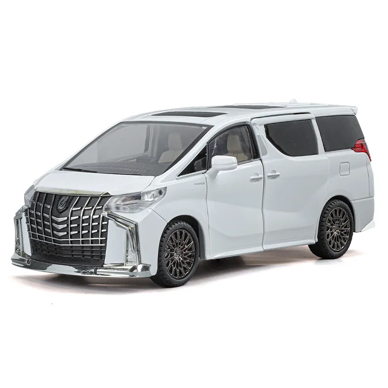 1/24 Toyotan Alpha with Car Key Diecast Alloy Model Car Toy Simulation Collection