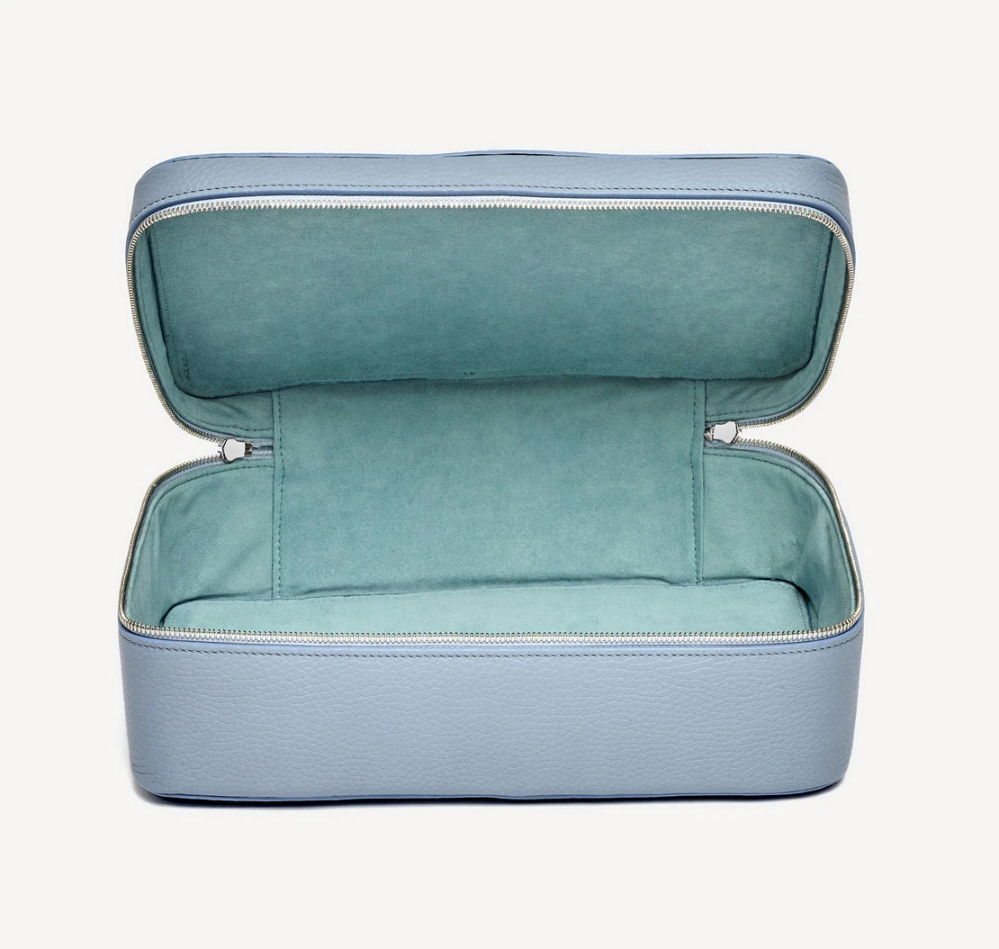 Fashion women customizable personalised handle vanity case travel pu vegan leather cosmetic bag