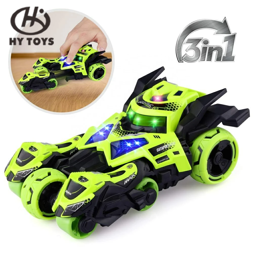 Amazon hot selling Trinity Alloy Car for kids 1:32 Alloy catapult trinity chariot with light and music