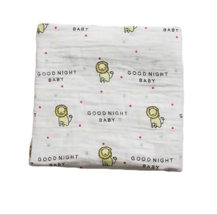 Custom printed cheap muslin baby swaddle wrap set blanket