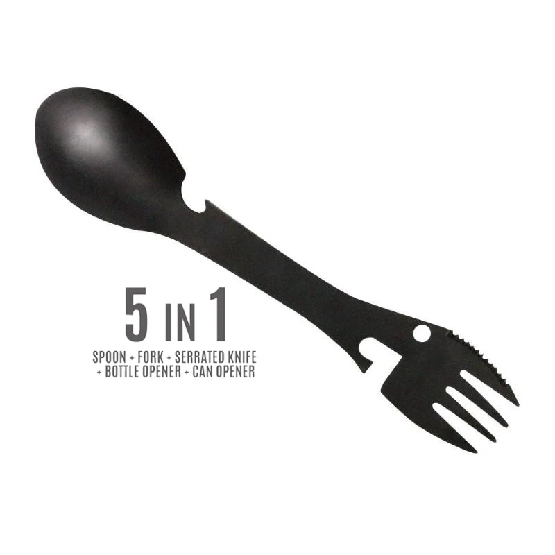 Outdoor Spork Cooking Portable Travel Stainless Steel  Multi Purpose Spoons Camping Knife Fork Spoon