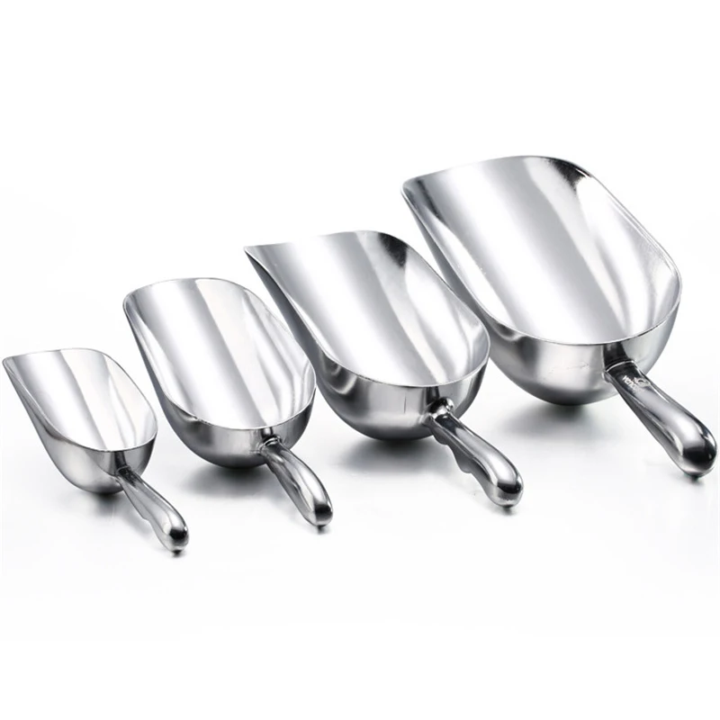 Wholesale Kitchen Mini Small Aluminium Alloy Bar Ice Scraper Hand Shovel Scoop Shovel