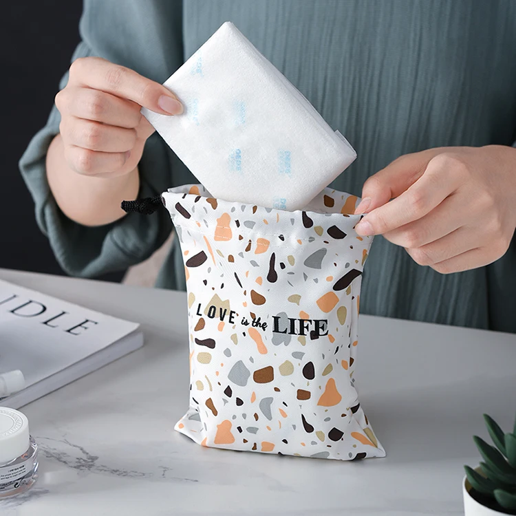 Мини-упаковка изготовленным на заказ логосом хлопковое Подарочное платье маленькая сумка с затягивающими шнурками, сумка-мешок