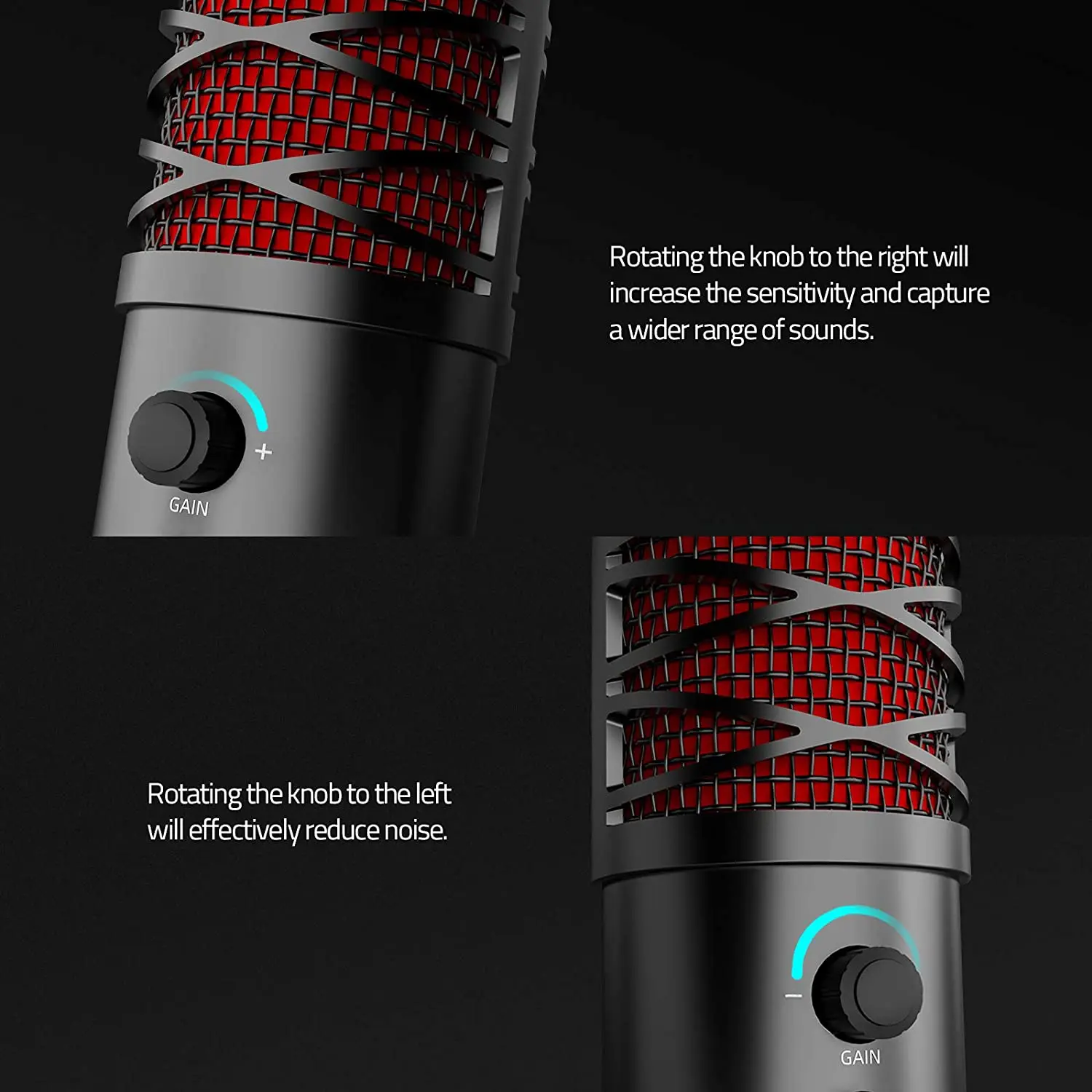 Professionnel Wired Studio Condenser Gaming Recording Conference Youtuber Podcast USB Computer Mic Microphone with Tripod Stand