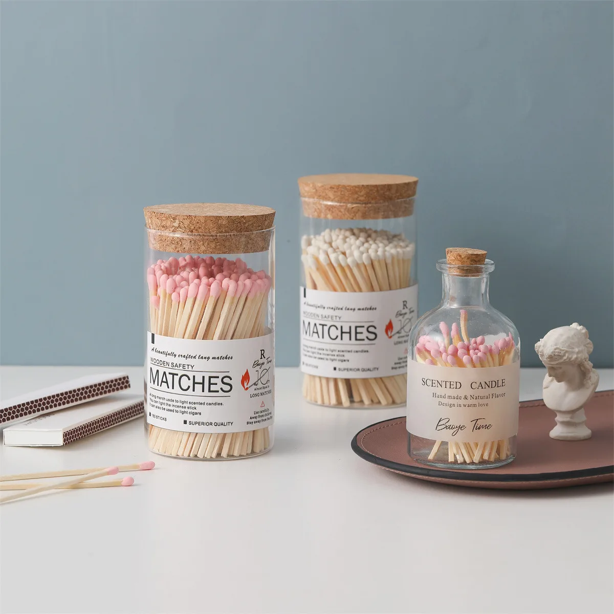 Customized Long Matches Bottled stick matches Special for aromatherapy candles