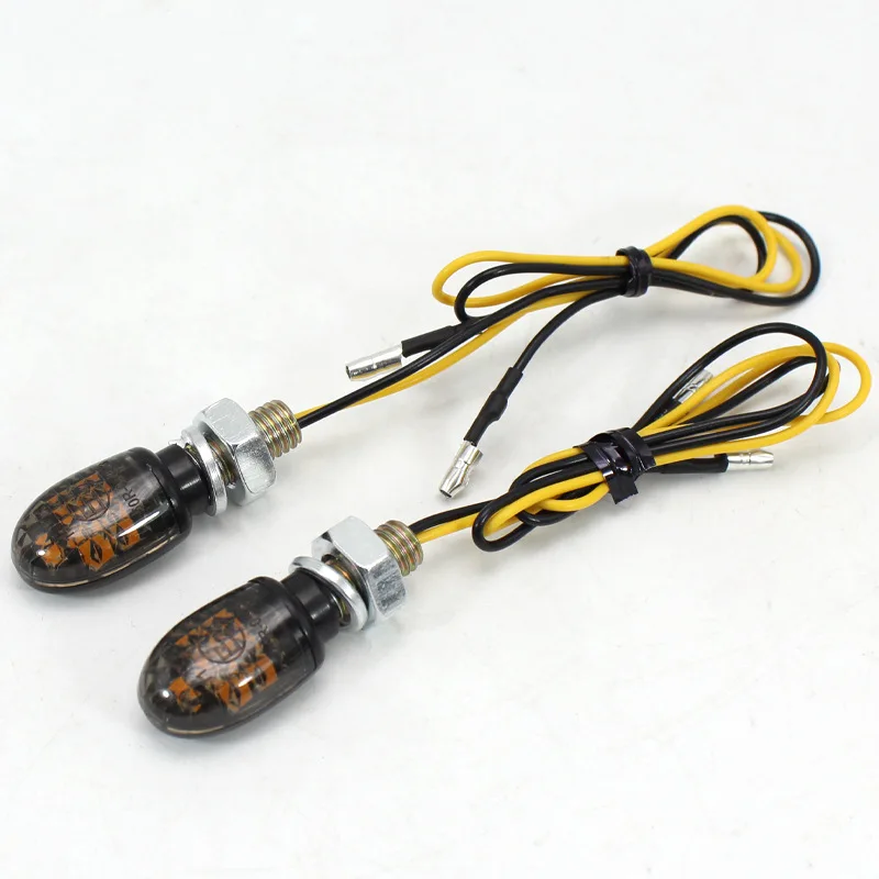 Mini Size 12V Amber Led  Turn Light Signal Round Motorcycle Indicators Halogen Motorbike  Indicator Flasher Blinker