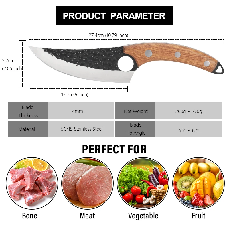 Professional Bone Butcher Knife Stainless Steel Meat Cleaver Boning Chef Knife Accessories Kitchen Knives Sets