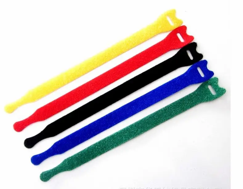 Back To Back Double Side Band Strap Reusable Colorful Hook loop Cable Tie Fastener Tape