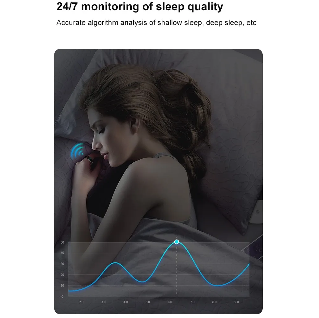 Smart Rings Magnetic Charging Health Ring Blood Oxygen Heart Rate and Sleep Monitoring Body Temperature detection IPX8