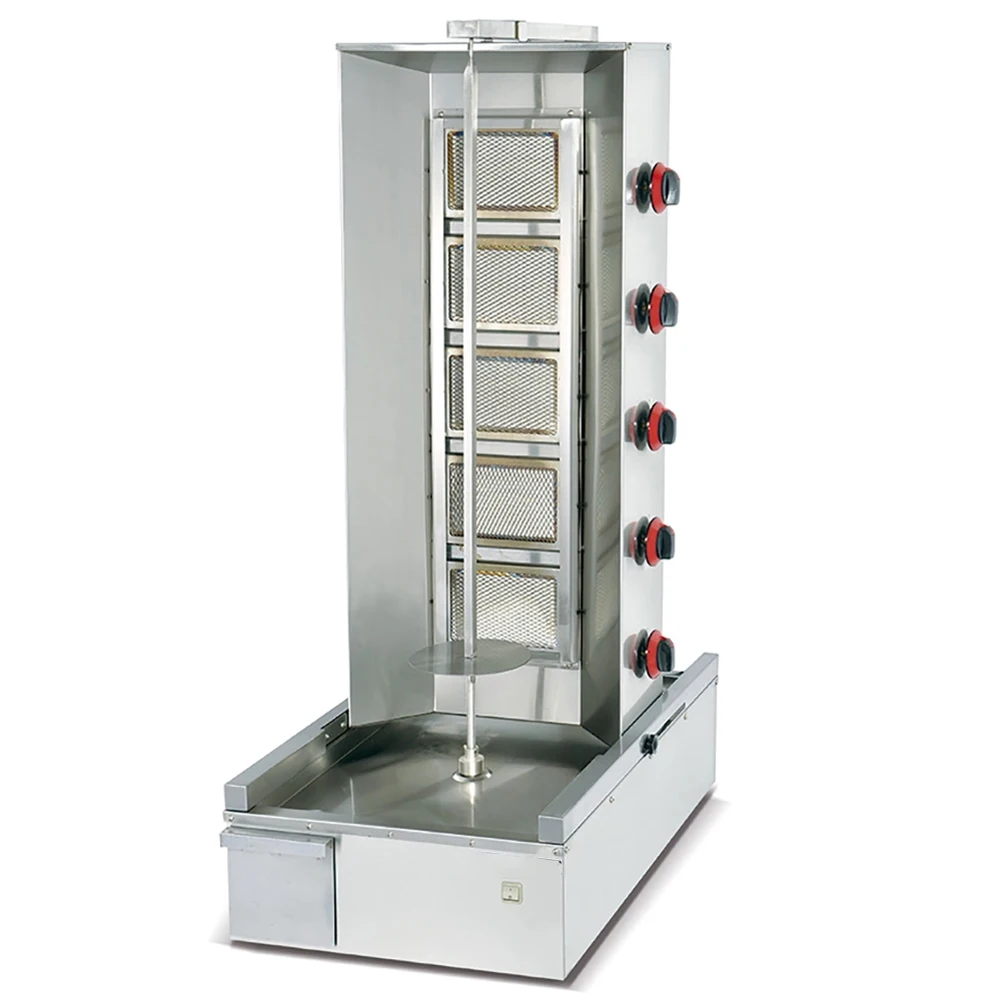 Commercial gas rotating shawarma grill 2/3/4 burners shawarma kebab machine