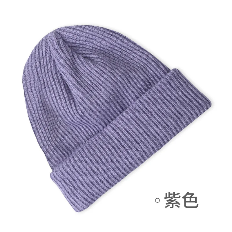 Custom Knitting Rib Winter Beanies Men Hats for Adults with private Label