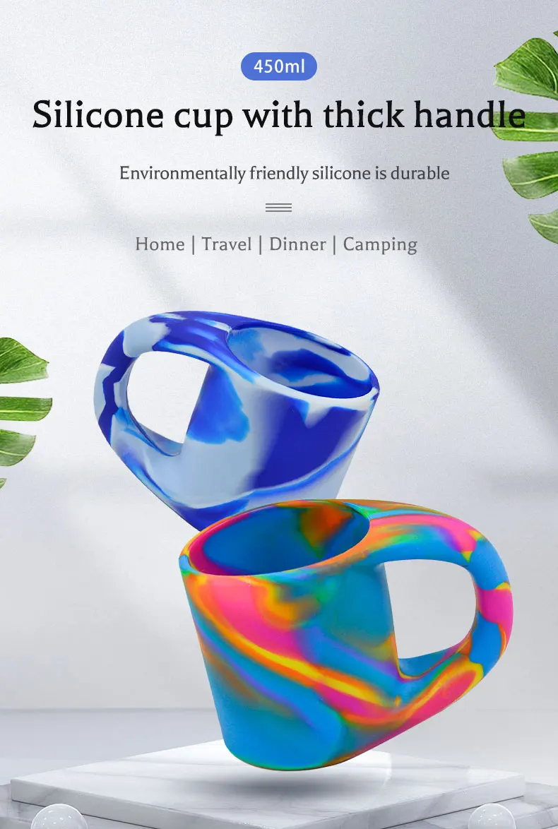2024 years New Arrivals Factory 15.4 OZ/ 450nl Food grade Silicone Mug Cup[ for Drinking