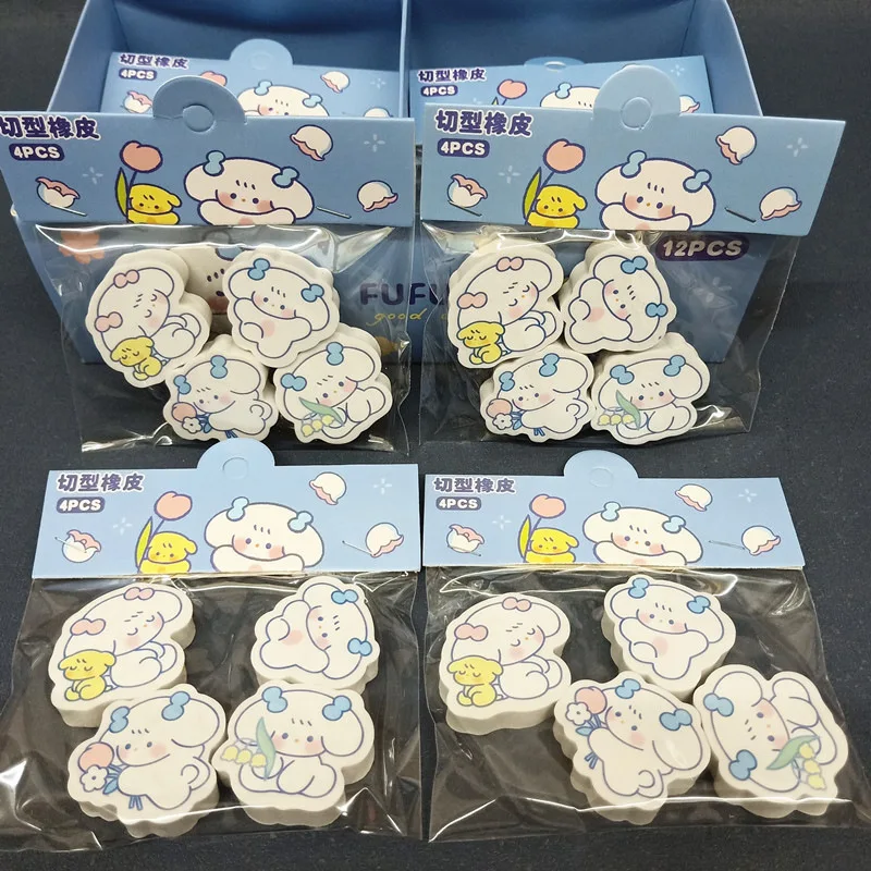 Ruunjoy Sanrios cute pompompurin dog cut eraser pet dessert cake cinnamon dog pompompurin dog crumb remover 5 bags