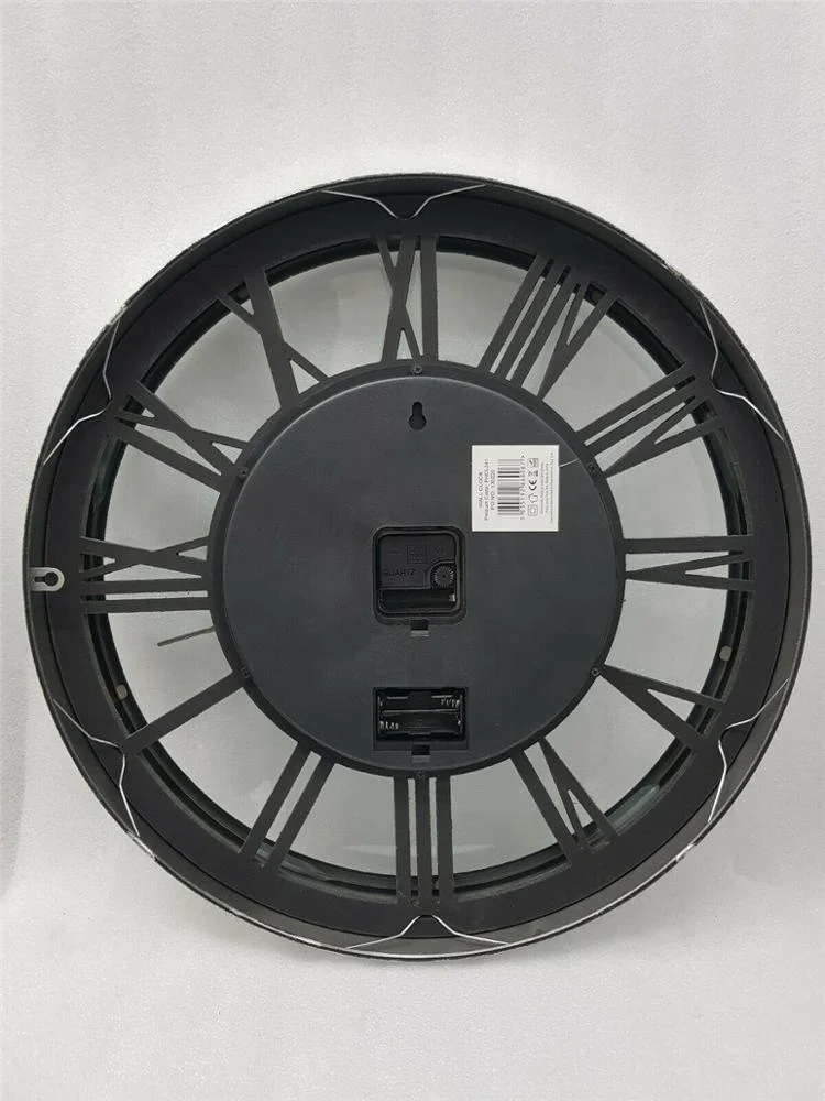 
21.5 inch patent Oversized Large Skeleton metal Industrial Antique Shabby Chic style plastic moving rotating gear wall clock 