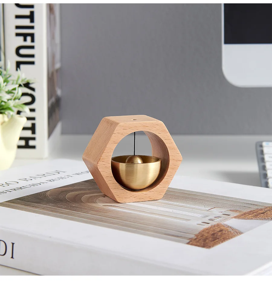 Most Popular Wholesale Cheap Home Decor Natural Solid Wood Hanging Wind Chime Bells