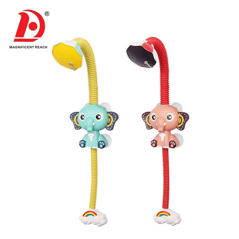 HUADA 2021 NEW Kids Funny Water Spray Game Electric Bath Tub Shower Toy Baby Elephant Sprinkler Bath Toy