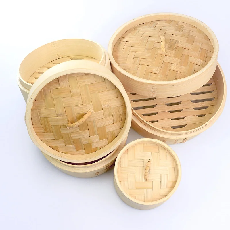 RTS мини еда популярная деревянная решетка для варки бамбук клецки отпариватель комплект бамбуковые кухонные решетка для варки пароварка