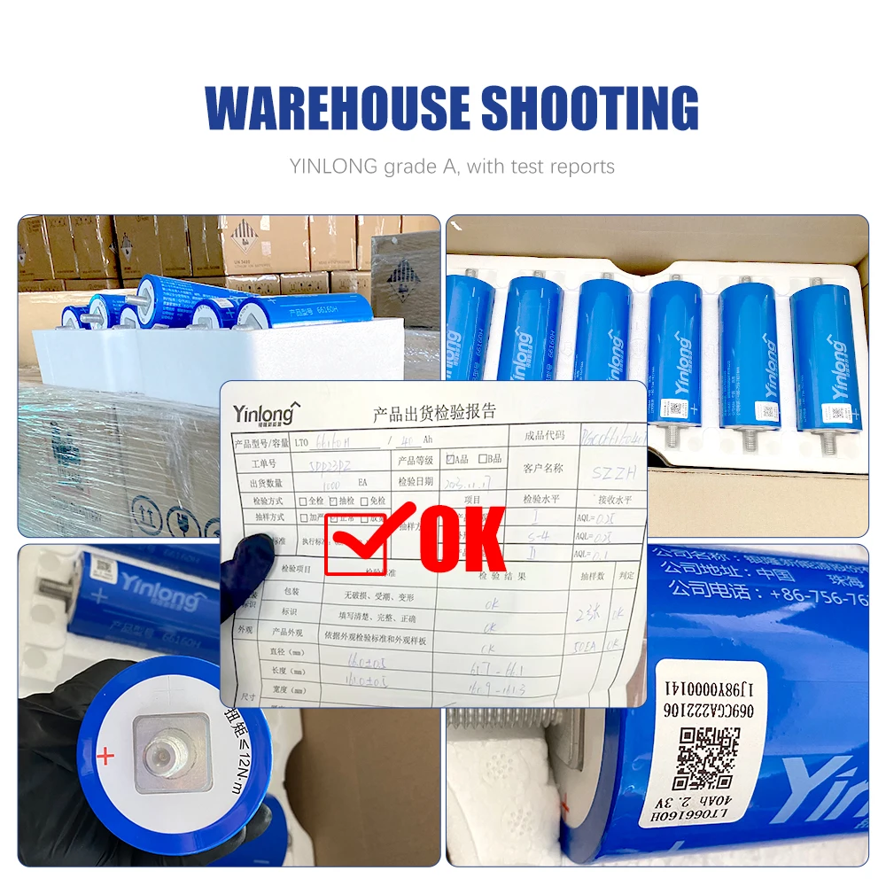 DDP Italy High Power Battery High C-Rate LTO Battery Yinlong 2.3v 40A 45A Grade A 12v 24vLithium ion Batteries Fast Charge