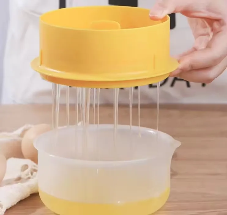 Plastic egg cracker yolk white egg liquid separator filtering household egg with storage box