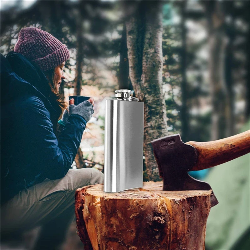 cheap price wholesale stainless steel silver 6o 8oz hip flask liquor flask