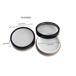 TM-ES6222 empty plastic blush compact powder case custom private logo blusher packaging makeup pressed powder container