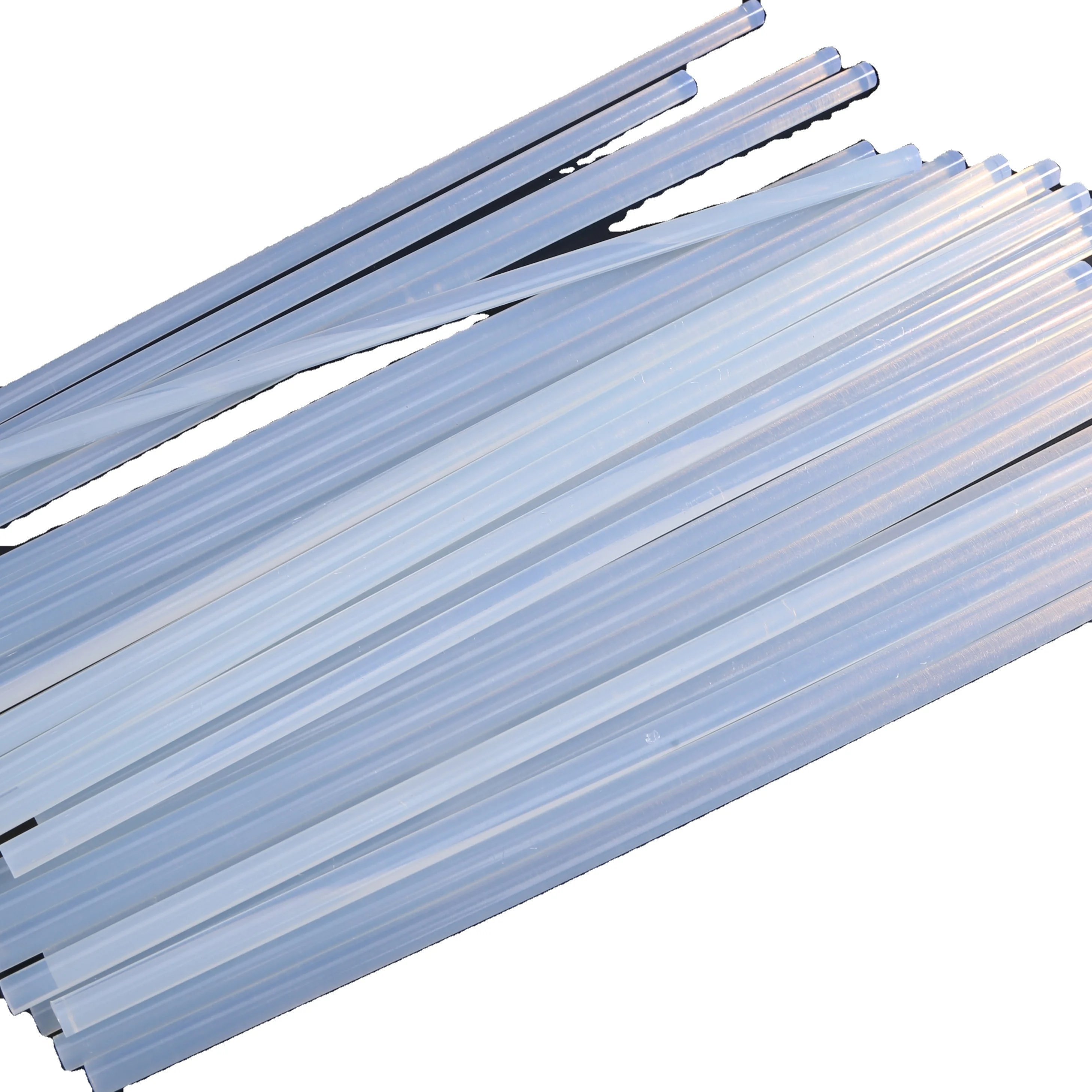 High Viscosity Transparent Hot Melt Glue Stick 11mm Smooth Manual Strip for Packing Wholesale No Wire