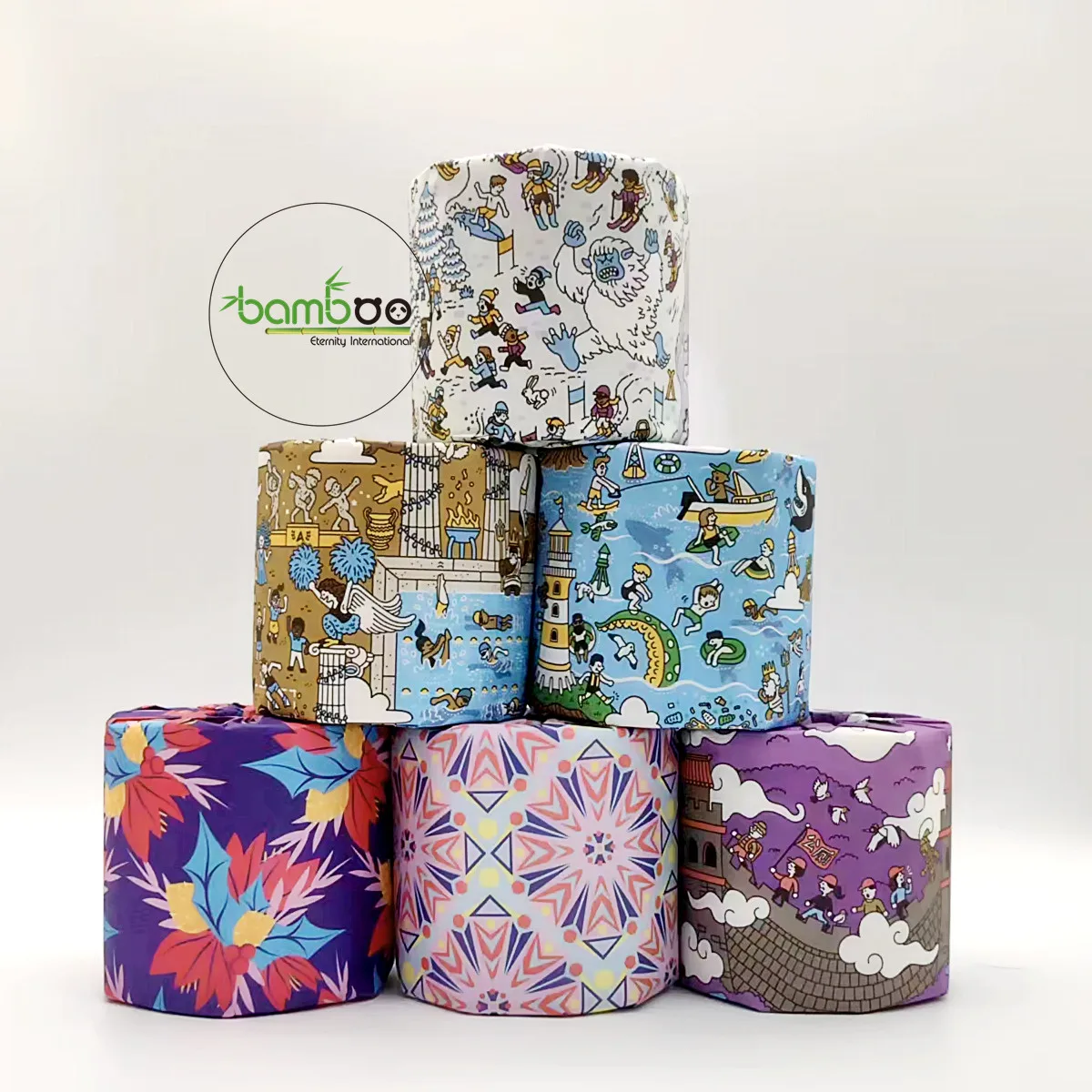 Manufacturer Wholesale 1/2/3/4 Layers Printed Core Bathroom Tissue/toilet Paper/toilet Tissue Rolls
